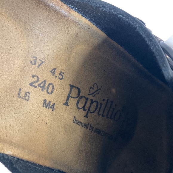 Birkenstock Papillio Clogs Womens 6 Black Wedge Mule Comfy Shoes - Picture 13 of 13